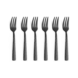 Amefa - Felicity 6 Gebaksvorkjes - Zwart 6-pc set cake forks in trend box - Black Amefa