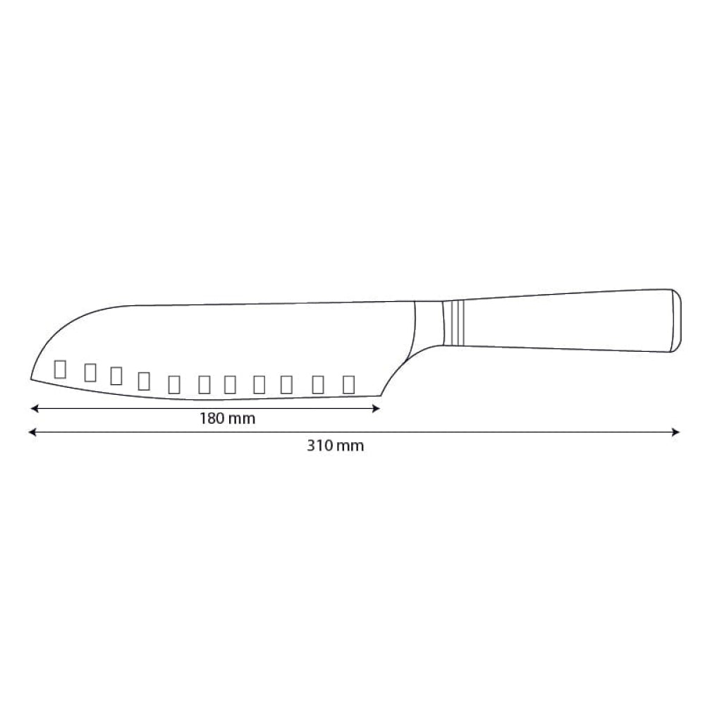Shinrai Knives - Micarta Jewels Damascus Santoku 18 cm