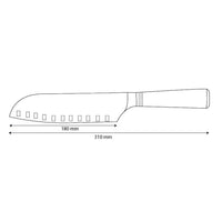 Shinrai Knives - Micarta Jewels Damascus Santoku 18 cm