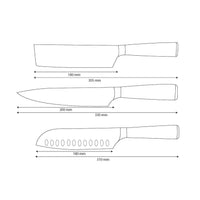 Shinrai Knives - Damascus Print 3-delige Messenset