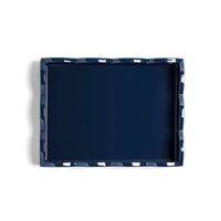 Addison Ross - Dienblad Scalloped - Pale Denim & Navy - 28x20 cm