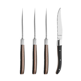 Amefa - Promo Steak 4 Steakmessen - Zwart Amefa - 4-pcs Steak Knife Set Duo Colour in tray Steakmessen Amefa