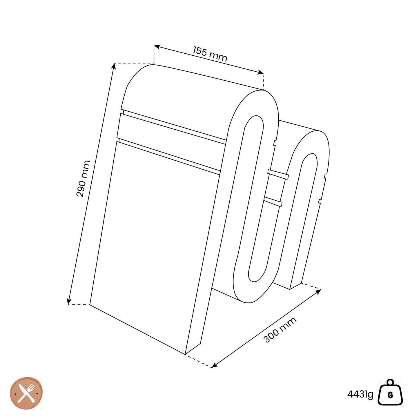 Artelegno - Chicane Magnetisch Messenblok - Walnotenhout Magnetisch messenblok Artelegno
