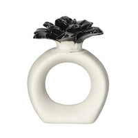 BYON - Rond de serviette Nénuphar - Ronds de serviette noirs BYON