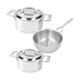 Demeyere - Silver 7 Pannenset 3-delig Demeyere - Silver 7 Pannenset 3-delig Pannenset Demeyere
