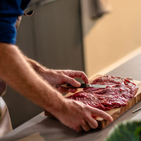 Epoxy Sapphire 6-delige Damascus Messenset + Magnetisch Messenblok Messenset met blok Shinrai Japan