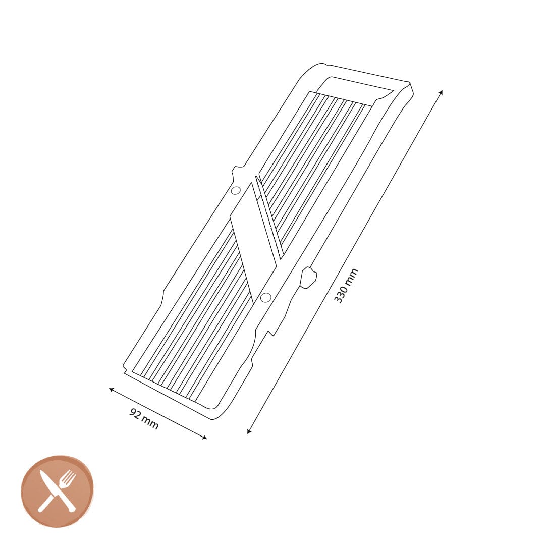 Global - Japanse Mandoline 6,4 cm met 3 messen Global
