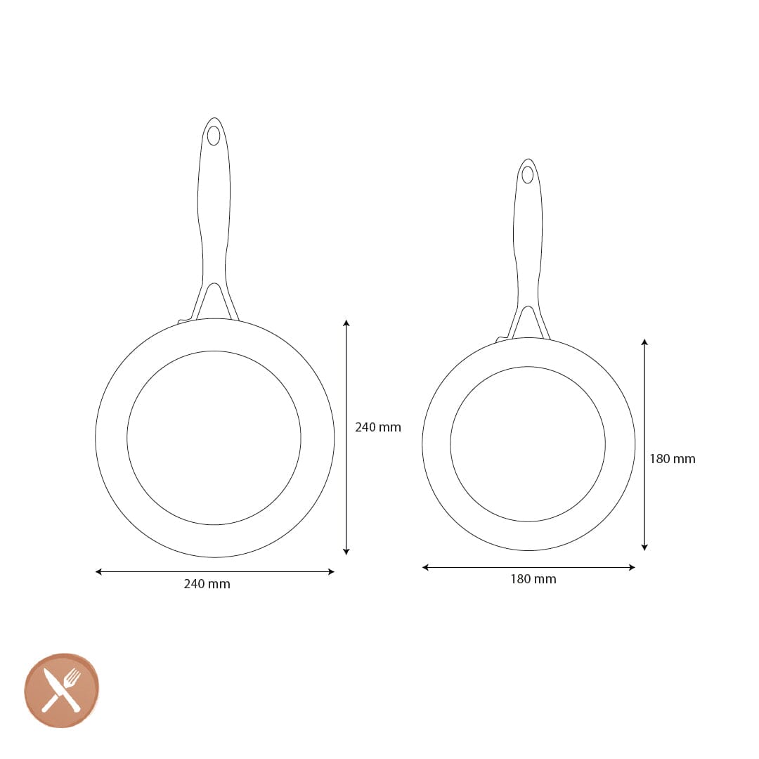 GreenPan - Geneva 2-delige Koekenpannenset 18/24 cm Pannenset GreenPan
