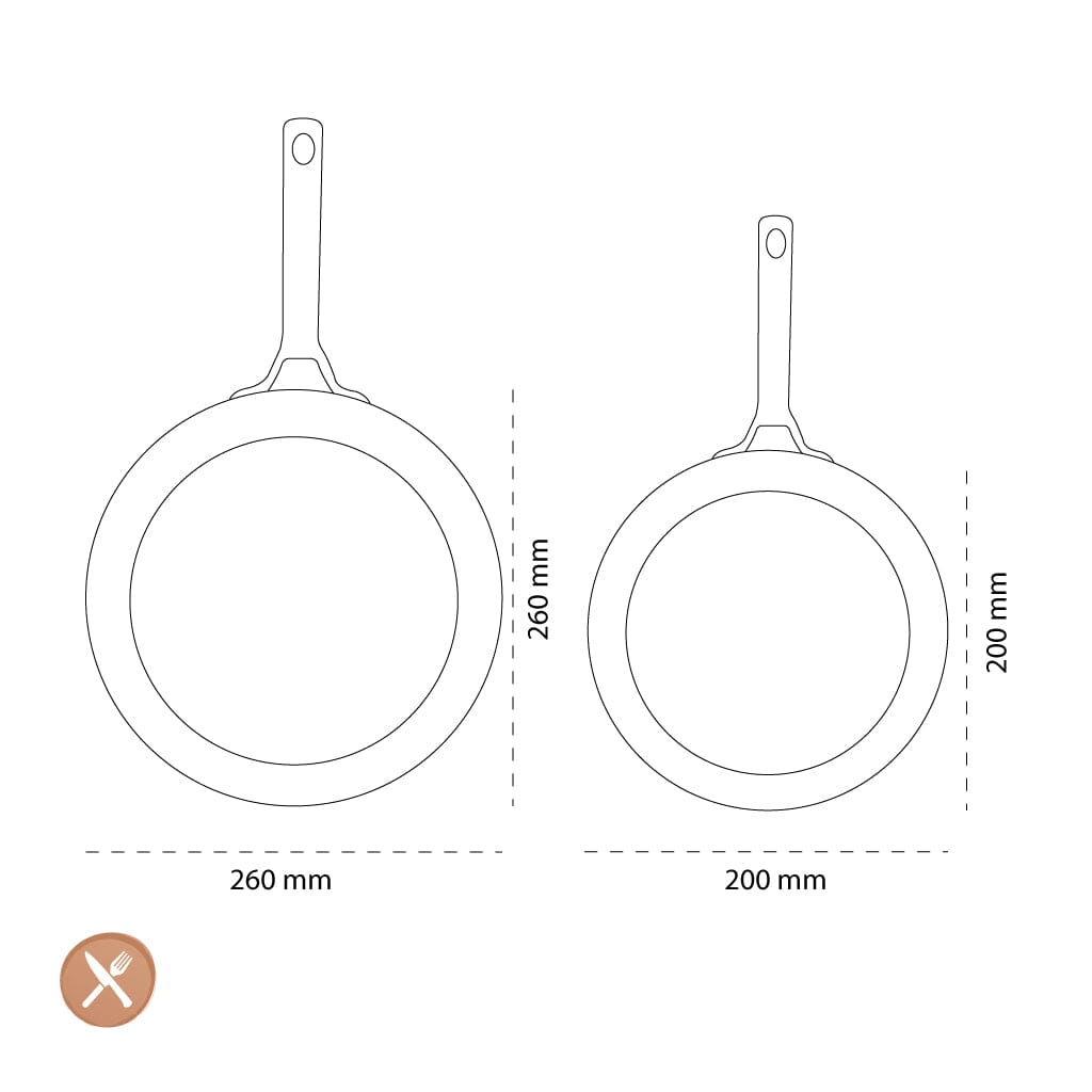GreenPan - Padova Oxford Blue 2-delige pannenset met keramische antiaanbaklaag 20/26 cm Pannenset GreenPan
