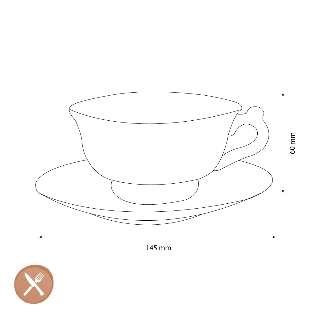 &Klevering - Kop en Schotel Whip - Geel - Set Van 2 Cappuccino kopjes &Klevering