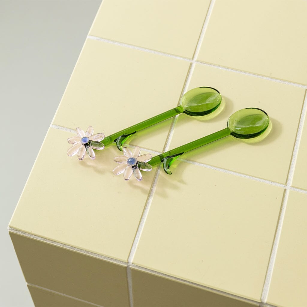 &Klevering - Lepel flora roze set van 2 Lepels &Klevering