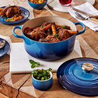 Le Creuset - Poêle à frire/à mijoter Signature ronde Azure 18 cm 1,8 l Le Creuset