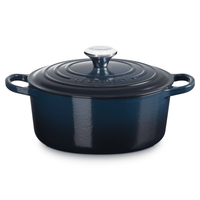 Le Creuset - Braadpan Rond in Geëmailleerd Gietijzer - Nuit - 28 cm Braadpan Le Creuset