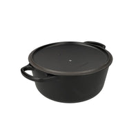 Le Creuset - Braadpan Signature rond Mat Zwart 26cm 5,3l (zwart interieur) Le Creuset