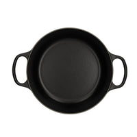 Le Creuset - Braadpan Signature rond Mat Zwart 26cm 5,3l (zwart interieur) Le Creuset