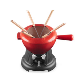 LeCreuset - Service à fondue, aussi pour fromage Rouge cerise 20cm 2l Bezig met laden...