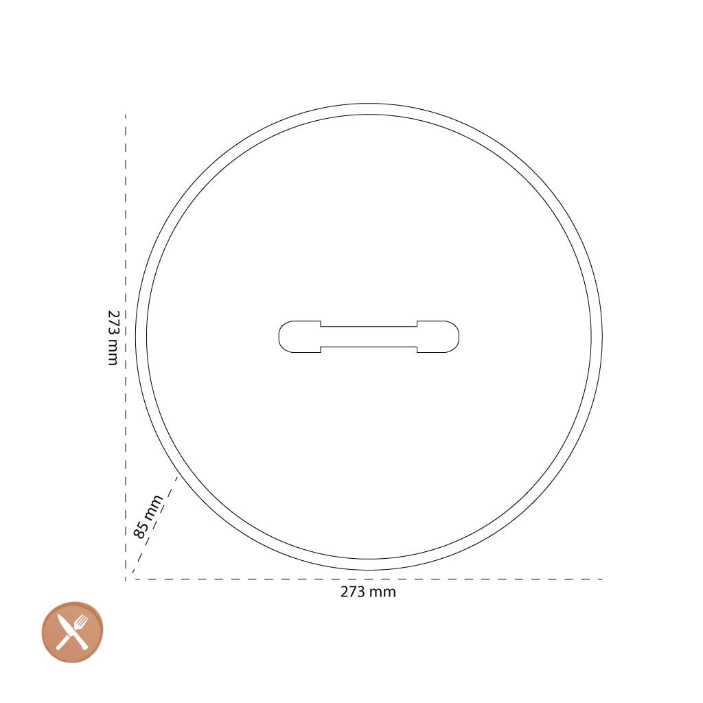 Le Creuset - Glazen Deksel passend op gietijzer en anti-aanbak 26cm Pannendeksel Le Creuset