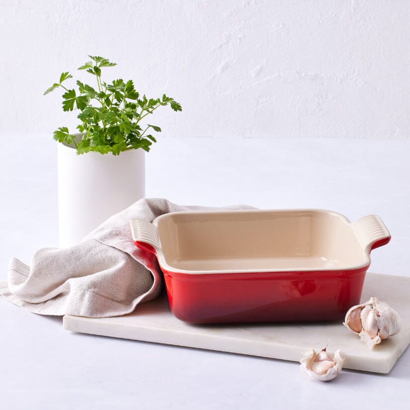 Le Creuset - Heritage Ovenschaal rechthoekig Kersenrood 19 x 14 cm Ovenschaal Le Creuset