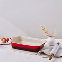 Plat à four rectangulaire Heritage Le Creuset, rouge cerise, 32 x 24 cm