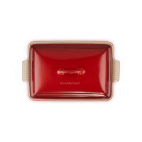 Plat à four rectangulaire Le Creuset avec couvercle 33 cm Rouge cerise Le Creuset