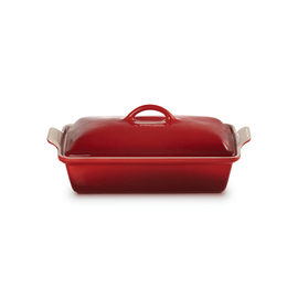 Le Creuset - Ovenschaal Rechthoekig met Deksel 33cm Kersenrood Le Creuset - Ovenschaal Rechthoekig met Deksel 33cm Kersenrood Le Creuset