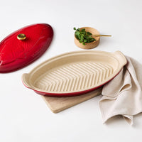 Plat à four à poisson Le Creuset « Rouge cerise »