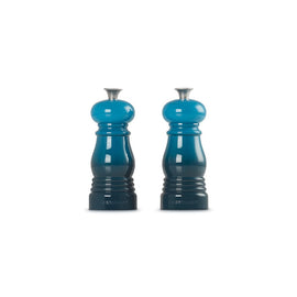 Le Creuset - Lot de 2 petits moulins bleu sarcelle profond 11 cm Bezig met laden...