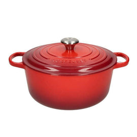 LeCreuset - Rôti- / Faitout Signature rond Rouge cerise 20cm 2,4l Bezig met laden...