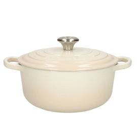 LeCreuset - Rôti- / Faitout Signature rond Meringue 24cm 4.2l Bezig met laden...
