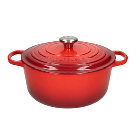 LeCreuset - Rôti- / Faitout Signature rond Rouge cerise 28cm 6,7l Bezig met laden...
