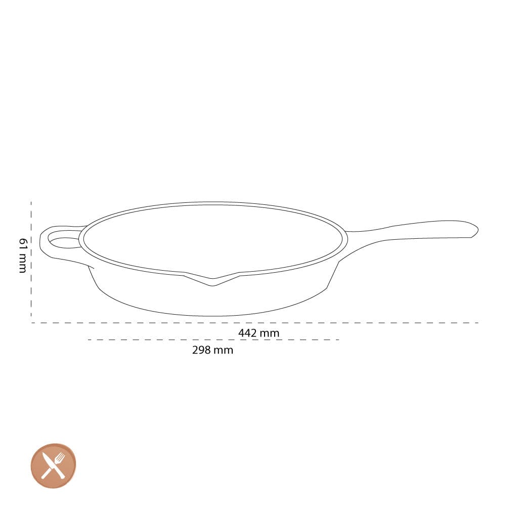 Le Creuset - Skillet Signature rond hoog Mat Zwart 26cm Le Creuset