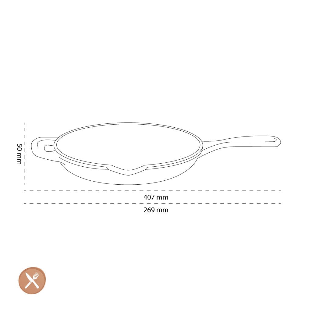 Le Creuset - Skillet Signature rond Mat Zwart 23cm Le Creuset