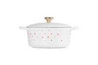 Le Creuset - Stoofpan Rond met Hartmotief in Geëmailleerd Gietijzer Braadpan Le Creuset