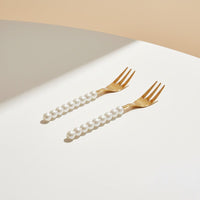 Lepelclub - Gebaksvorkjes - Parel - Set Van 2 LepelClub