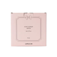 Lepelclub - Servetringen Bow - Roze - Set Van 4 LepelClub