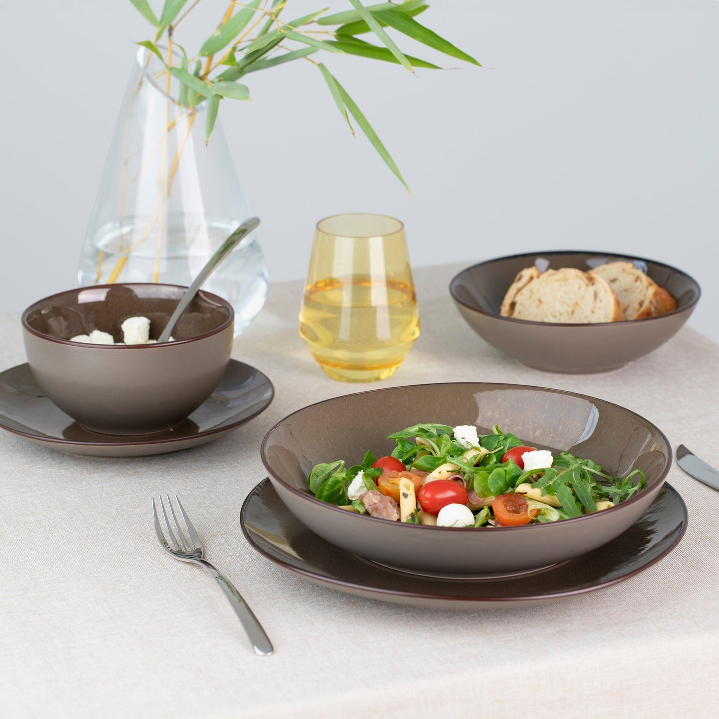 Medard de Noblat - Feeling Bronze Dessertbord 21 cm (set van 6) Dessertborden Medard de Noblat