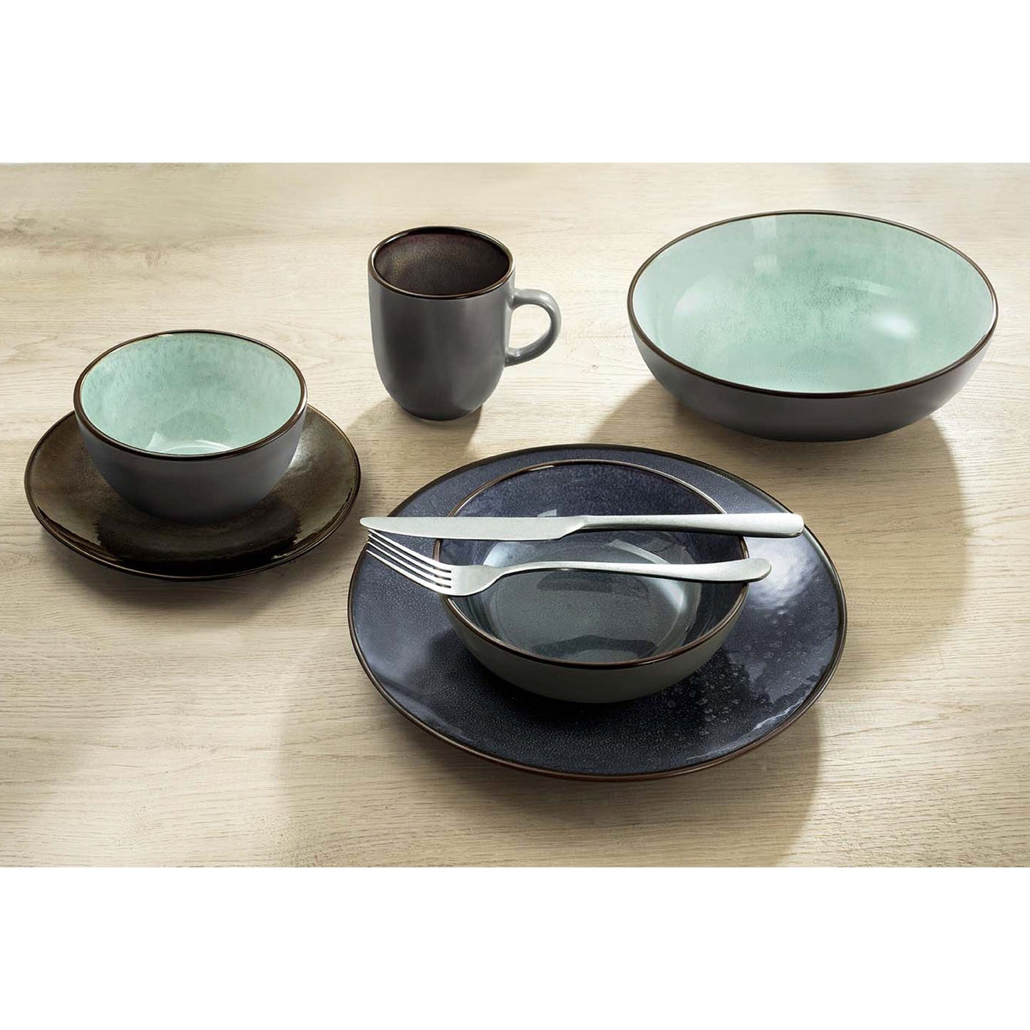 Medard de Noblat - Feeling Indigo - Pastaborden 18 cm (set van 6) Pastaborden Medard de Noblat