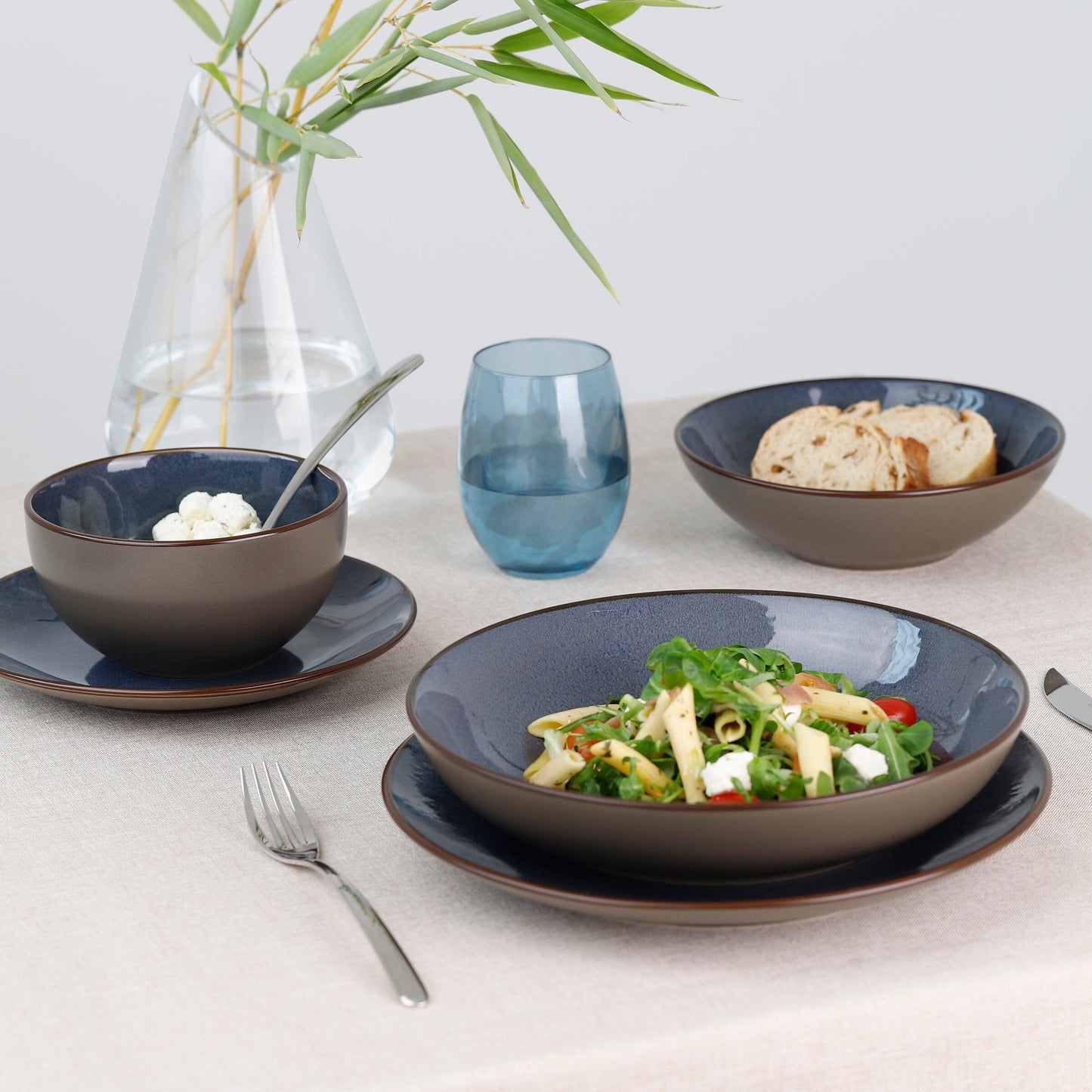Medard de Noblat - Feeling Indigo - Pastaborden 18 cm (set van 6) Pastaborden Medard de Noblat