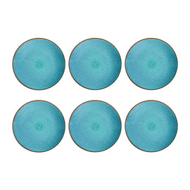 Medard de Noblat - Feeling Turquoise Dessertbord 21 cm (set van 6) Medard de Noblat - Feeling Turquoise Dessertbord 21 cm (set van 6) Dessertborden Medard de Noblat