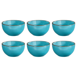 Medard de Noblat - Feeling Turquoise Ontbijtkom 13 cm (set van 6) Medard de Noblat - Feeling Turquoise Ontbijtkom 13 cm (set van 6) Kommen Medard de Noblat