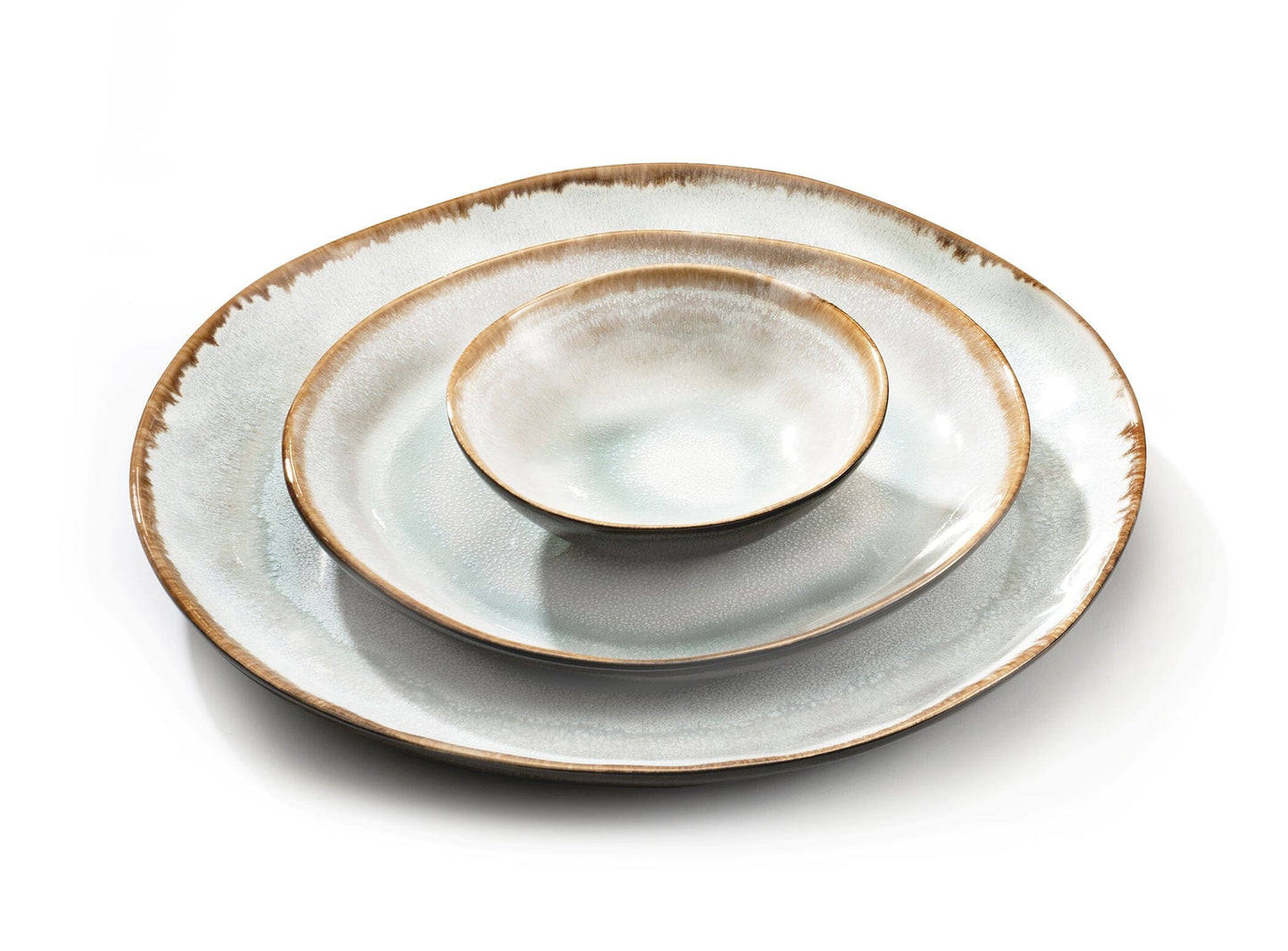 Medard de Noblat - Shadow Aqua Dessertbord 20.5 cm (set van 6) Dessertborden Medard de Noblat