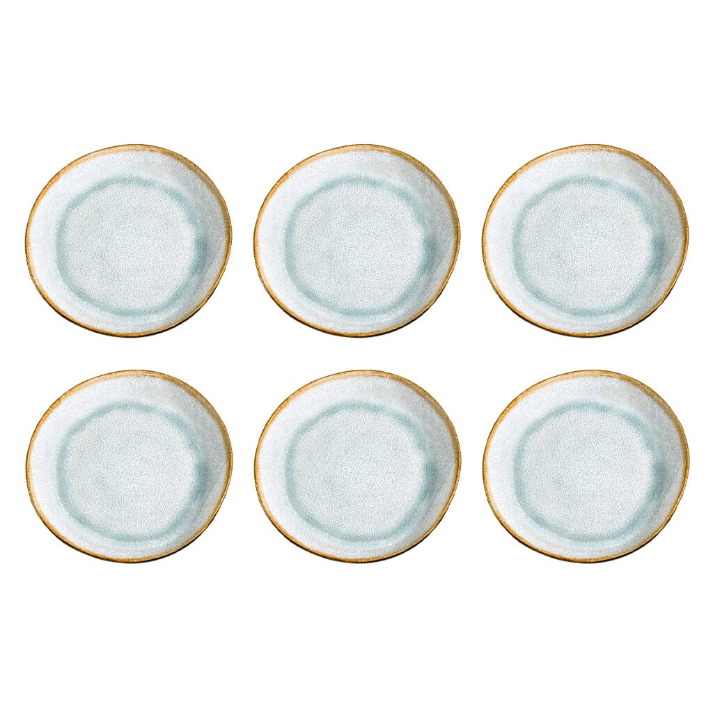 Medard de Noblat - Shadow Aqua Dessertbord 20.5 cm (set van 6) Dessertborden Medard de Noblat