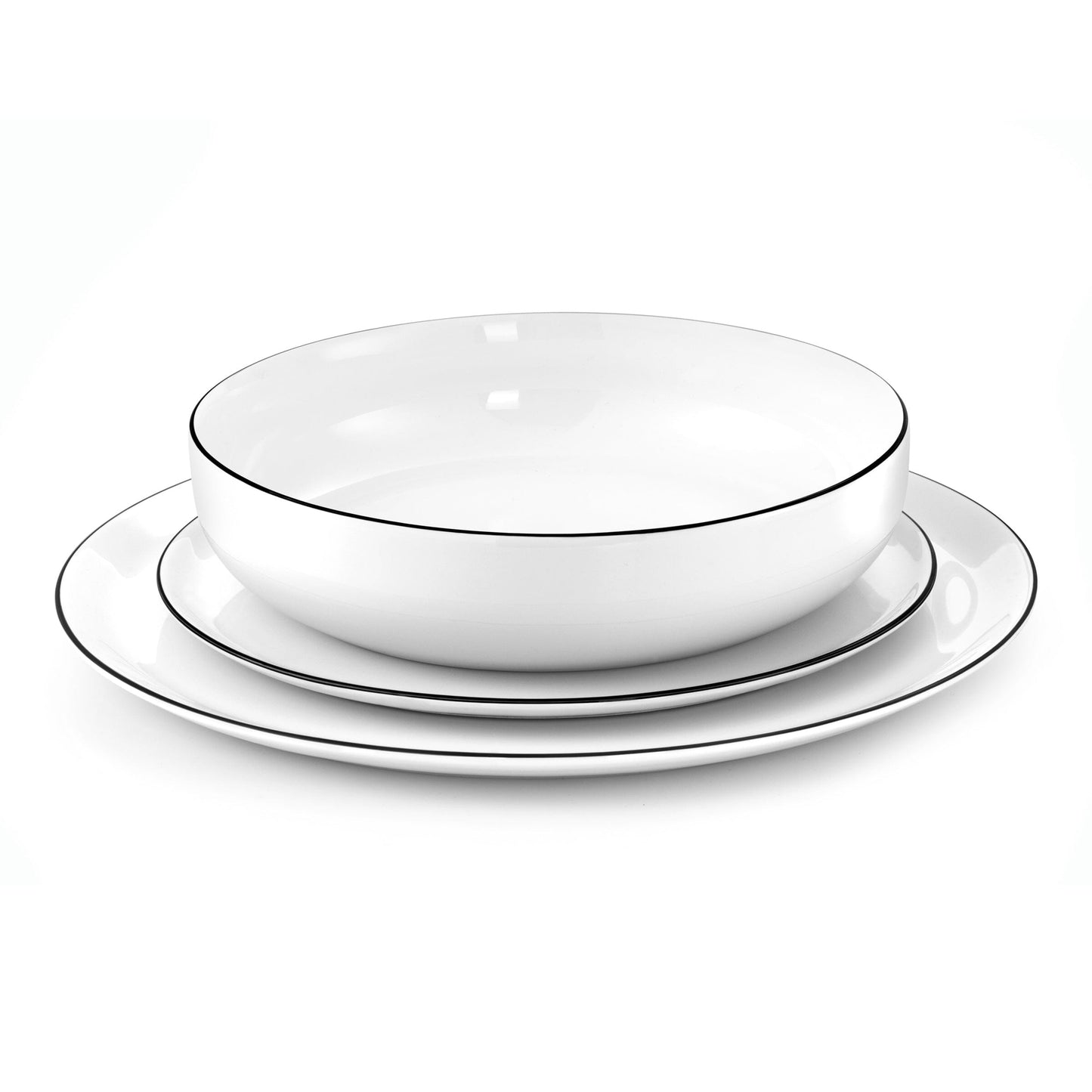 Medard de Noblat - Yaka Black Saladebord 20 cm (set van 6) Pastaborden Medard de Noblat