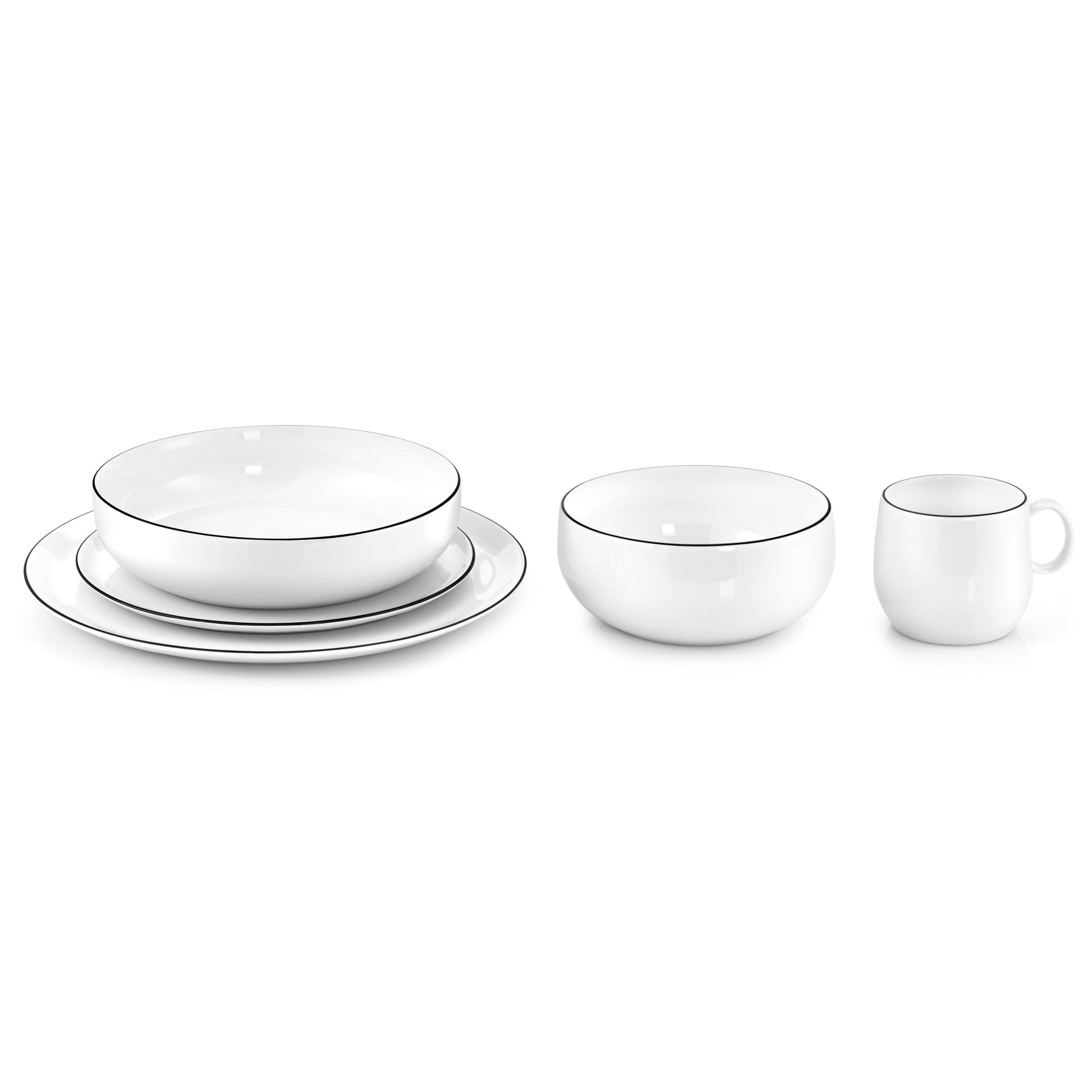 Medard de Noblat - Yaka Black Saladebord 20 cm (set van 6) Pastaborden Medard de Noblat