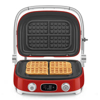 Smeg - Multifunctionele Grill | Rood | Jaren 50 | Contactgrill