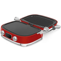Smeg - Multifunctionele Grill | Rood | Jaren 50 | Contactgrill