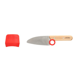 Opinel - Le Petit Chef Kinder Keukenset 2-delig Opinel - Le Petit Chef Kinder Koksmes met Vingerbeschermer Opinel