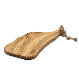 OVAL - Pure Olive Wood Serveerplank Rustique 45 - 20 cm Oval - Olijfhouten Serveerplank Rustique met handvat 40-45 cm Oval Kitchenware