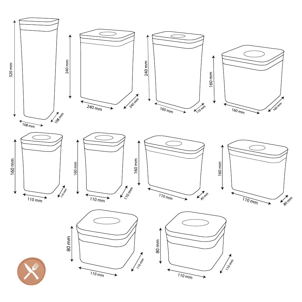 OXO Voordeelset Voorraadbussen POP, 10-delig OXO