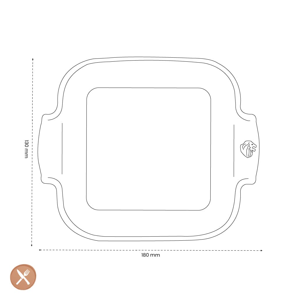 Peugeot - Appolia Ovenschaal Vierkant 18 cm Bosgroen Ovenschaal Peugeot